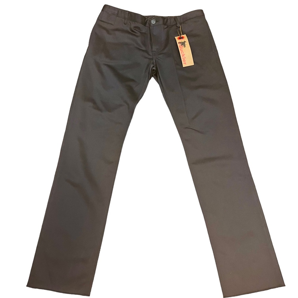 NWT BUCKLER Pants Size 34 Rock Leg Fabric 72% cotton 28% wool zipper closure